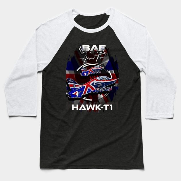 BAE Systems Hawk T1 RAF advanced trainer Aircraft Baseball T-Shirt by aeroloversclothing